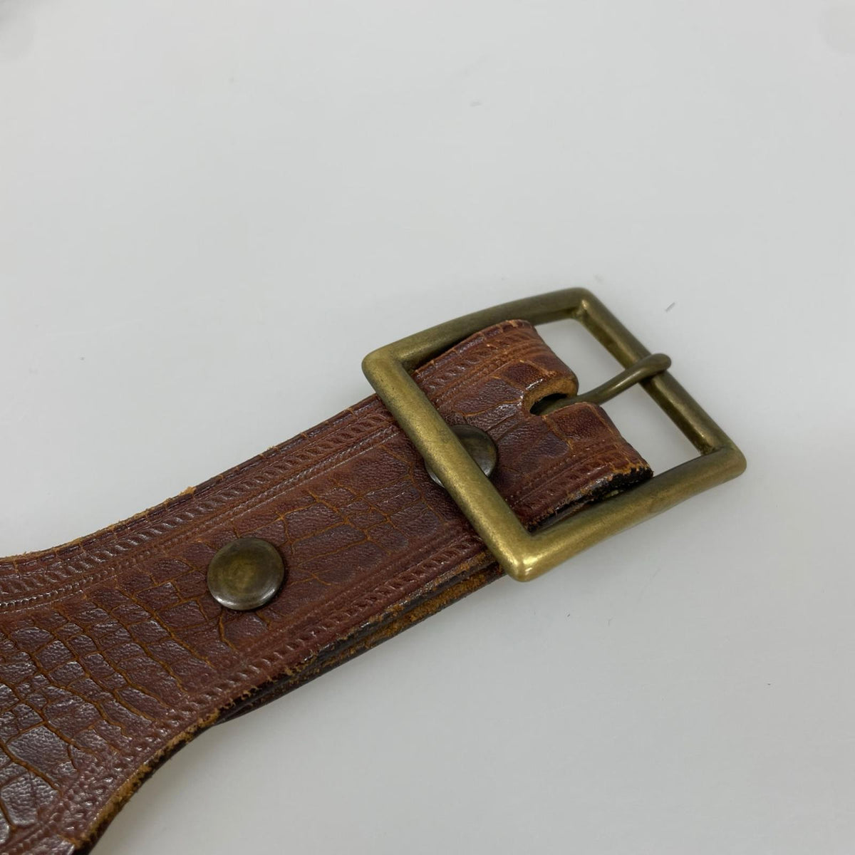 その他アクセサリー POLO RALPH LAUREN スタッズベルト 茶 (M) ブラウン