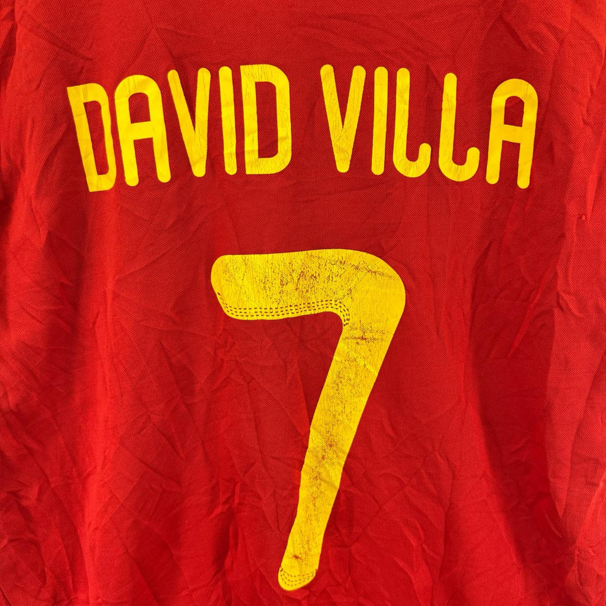半袖Tシャツ adidas 2010 南アフリカW杯 ダビド ビシャ ユニフォーム #7 M レッド M
