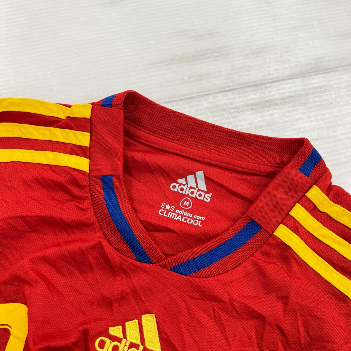 半袖Tシャツ adidas 2010 南アフリカW杯 ダビド ビシャ ユニフォーム #7 M レッド M