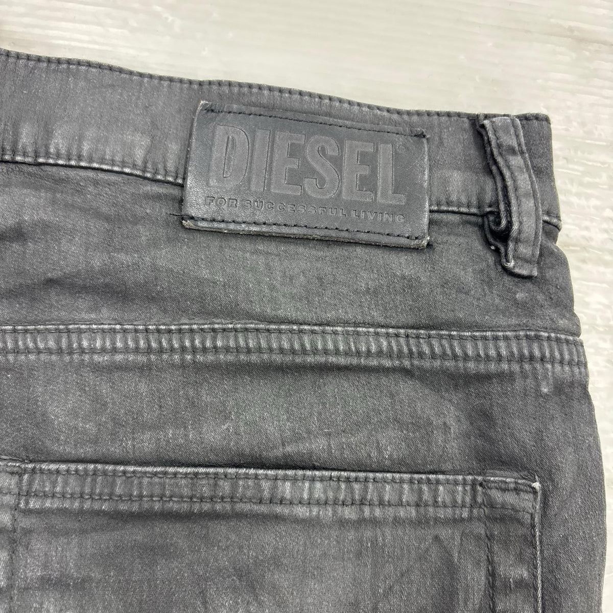 デニムパンツ DIESEL D-REEFT JOGG コーティングデニム スキニー ブラック