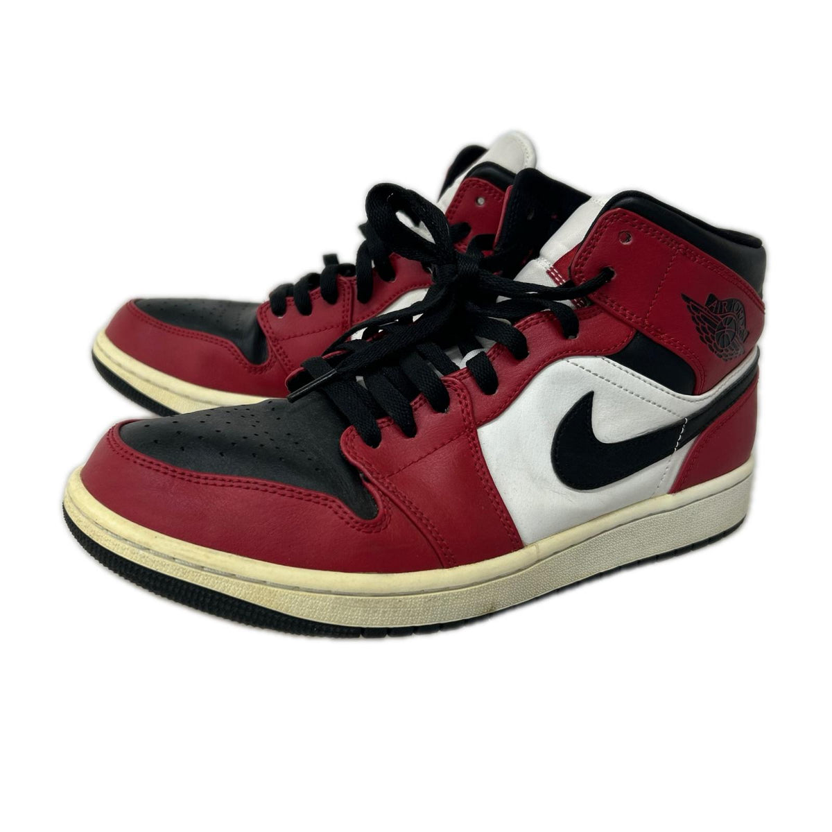 スニーカー Air Jordan 1 Mid 27.5cm 黒/白/赤 27.5cm (US9 1/2 UK9 EU45)