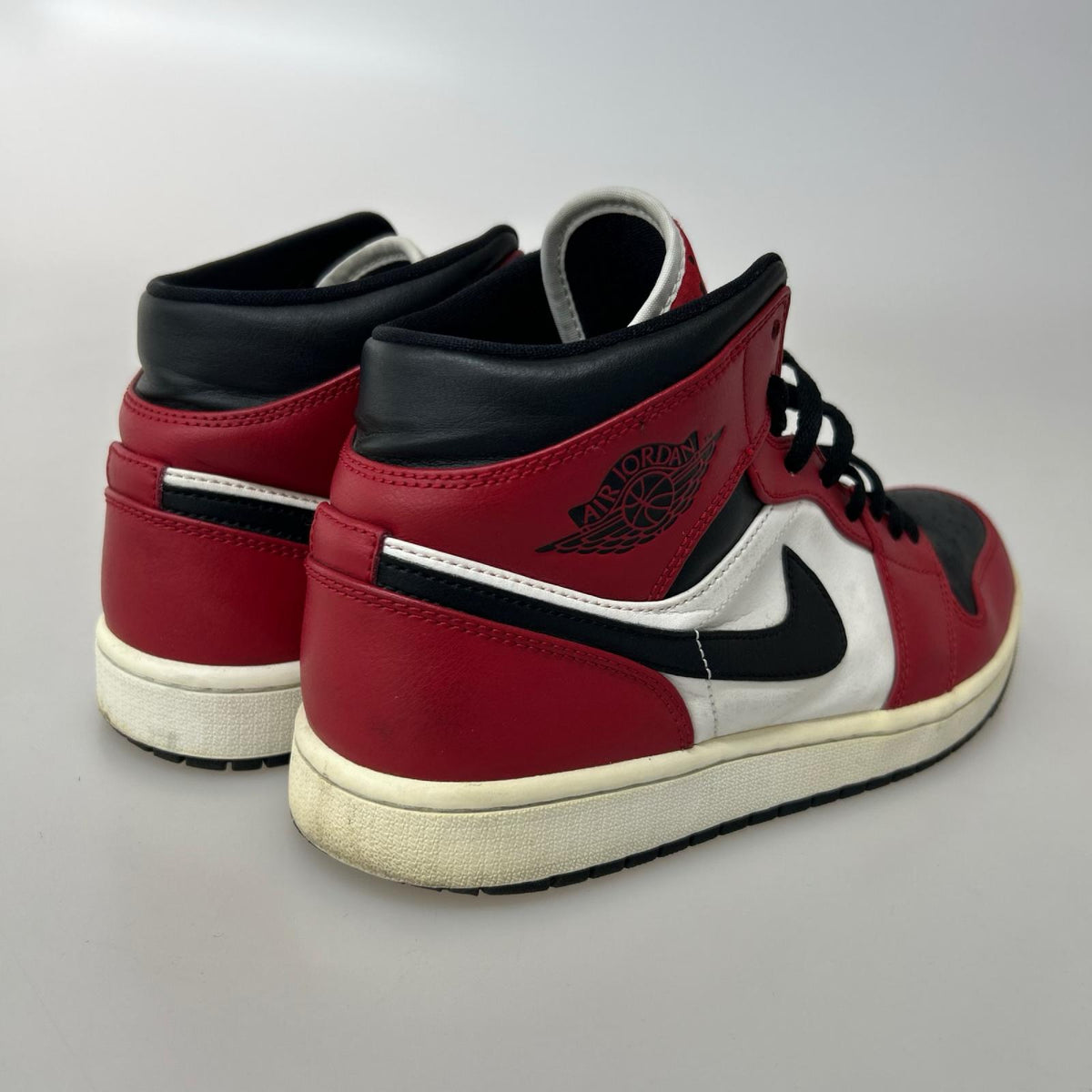 スニーカー Air Jordan 1 Mid 27.5cm 黒/白/赤 27.5cm (US9 1/2 UK9 EU45)