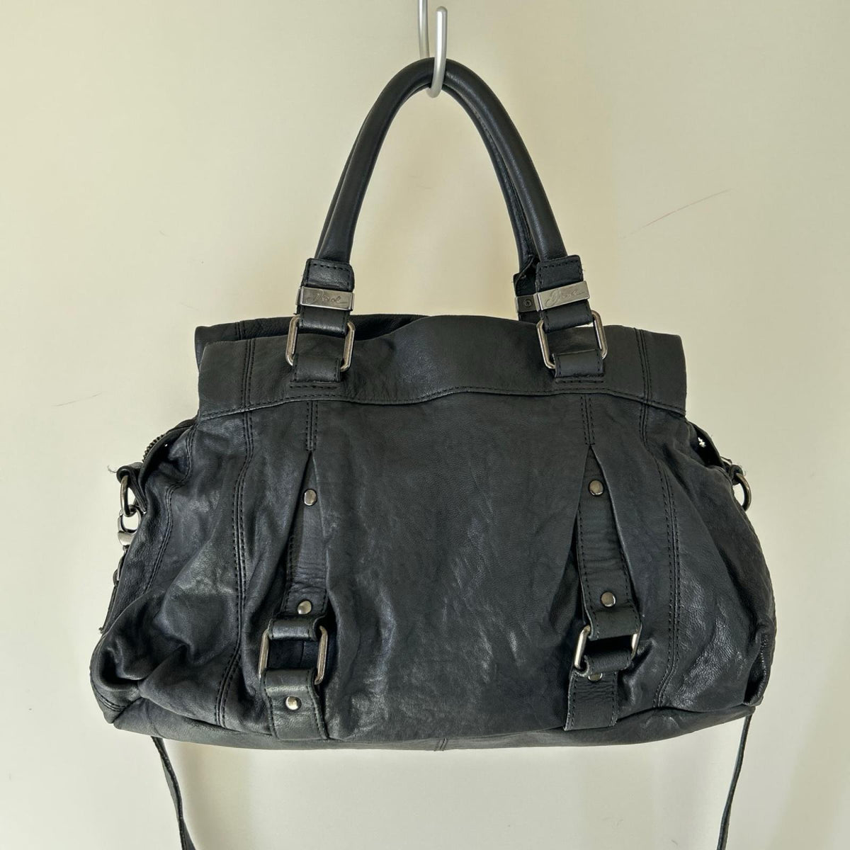 ショルダーバッグ DIESEL Y2K ブラックレザー2WAY ショルダーバッグ ブラック ブラック
