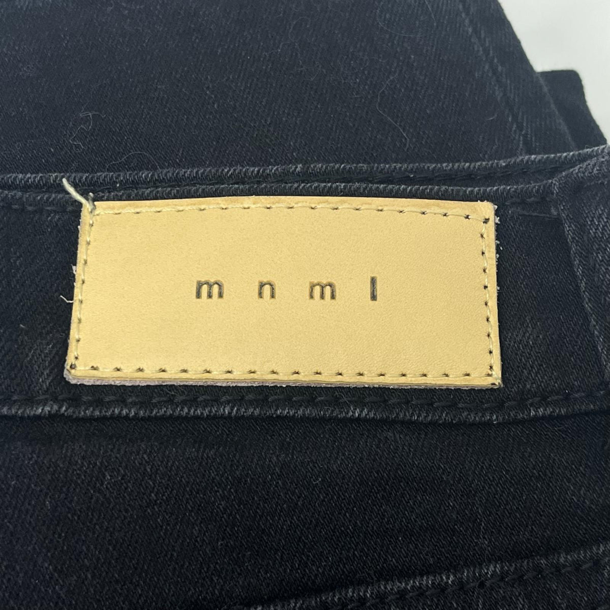 デニムパンツ mnml ダメージスキニーデニム 32 ブラック 32 ブラック