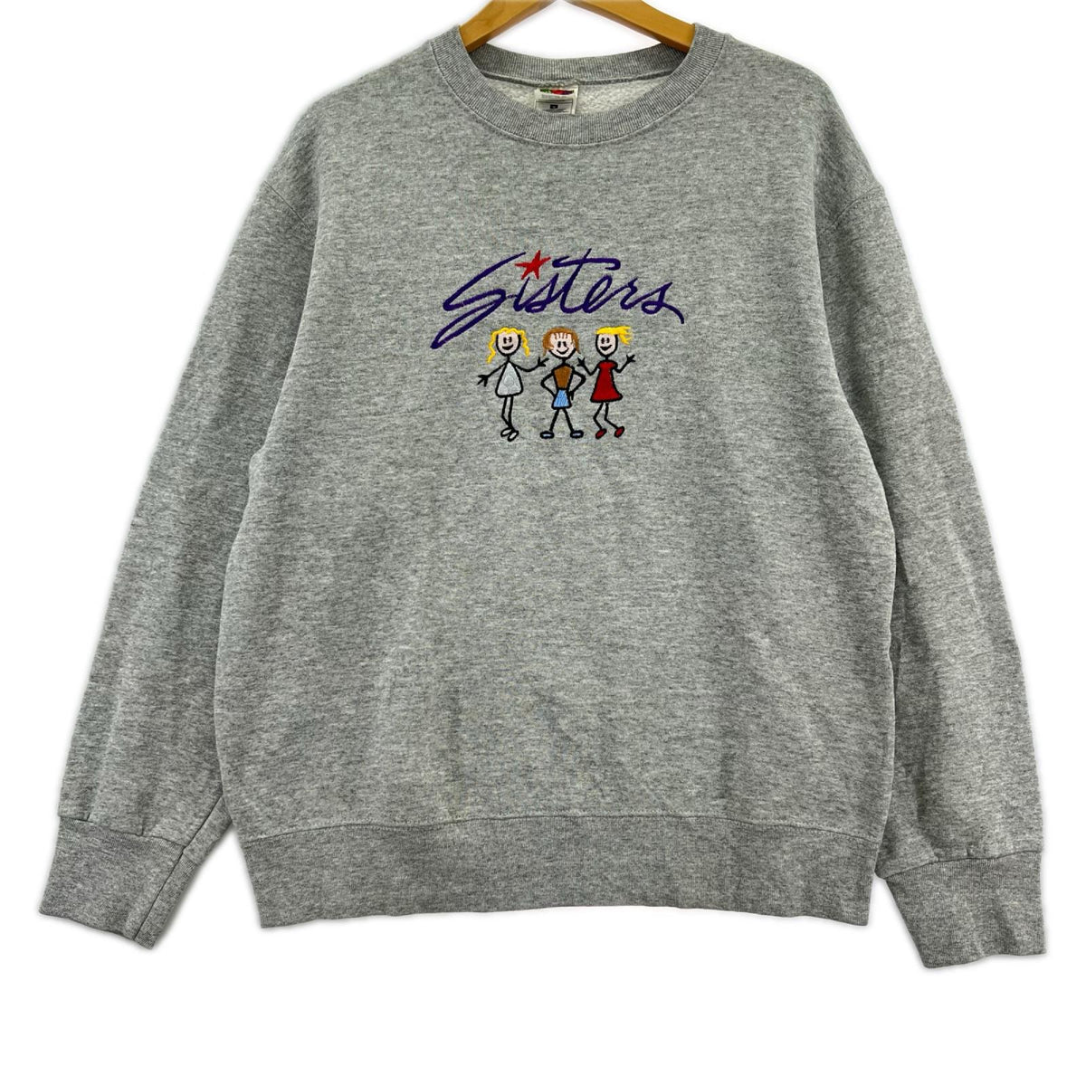 長袖Tシャツ 90s FRUIT BODY"Sisters"Sweat M GRY M グレー