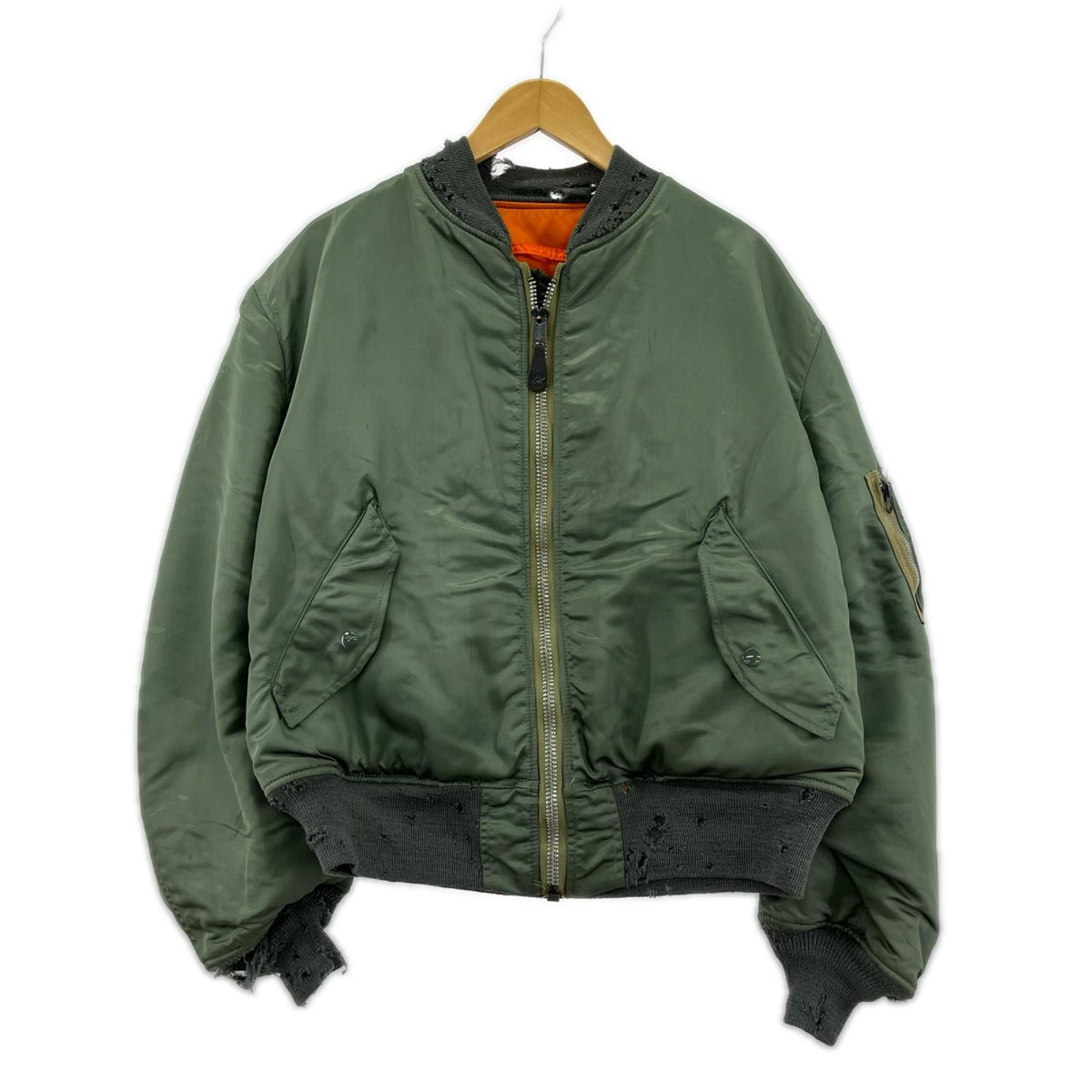 ジャケット 70s MA-1 8279E フライトジャケット (L) カーキ