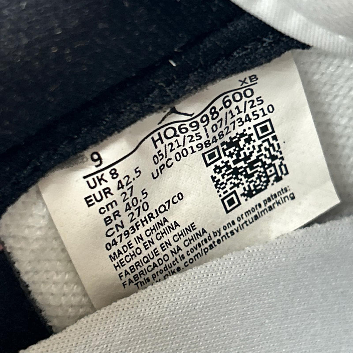 スニーカー NIKE AIR JORDAN 1 RETRO LOW OG 27.0 シカゴ 27cm (US9 UK8 1/2 EU44)