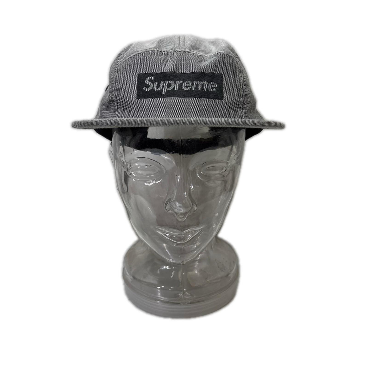キャップ 18SS Jacquard Box Logo Camp Cap Black グレー