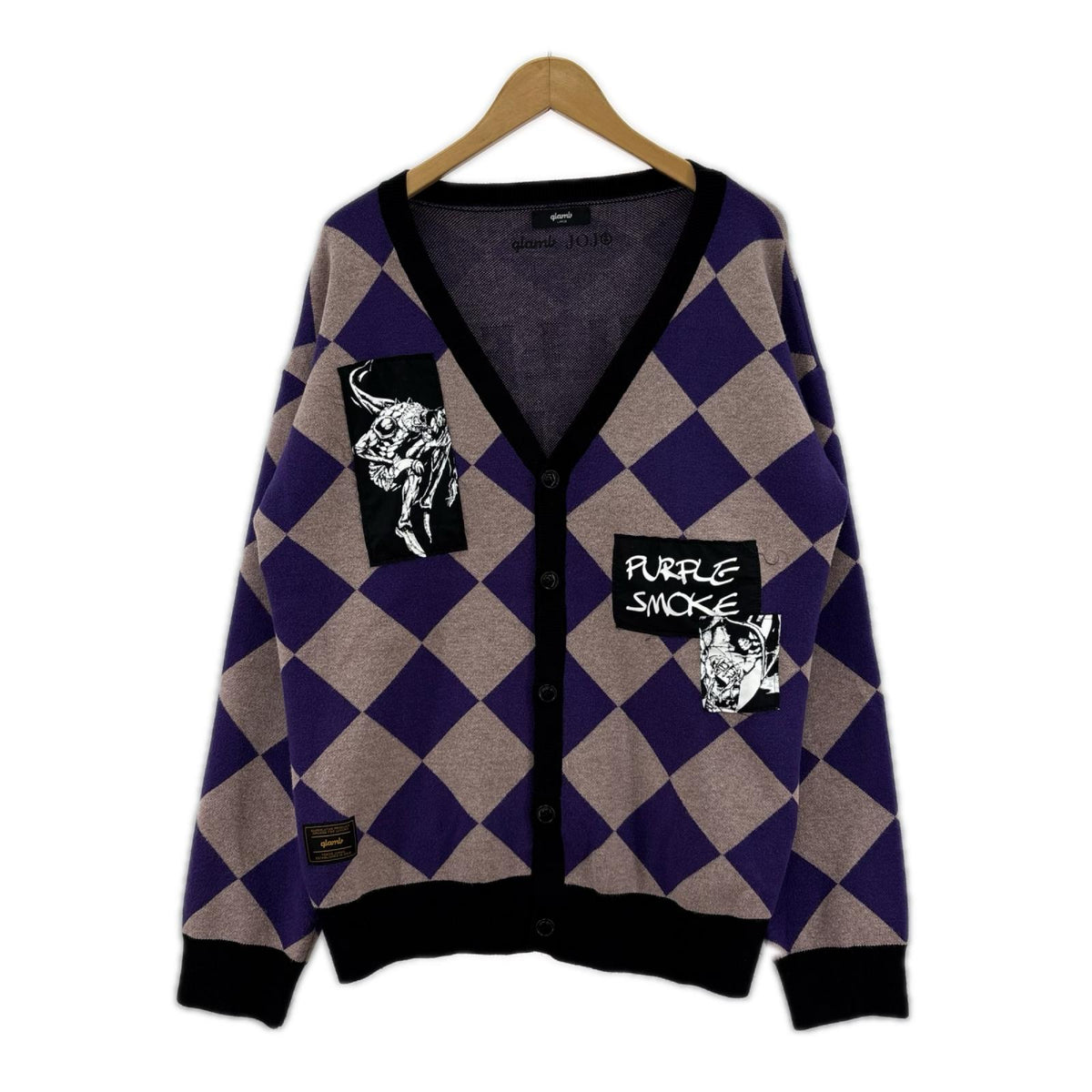 カーディガン × jojo パープル・ヘイズ (L) L パープル