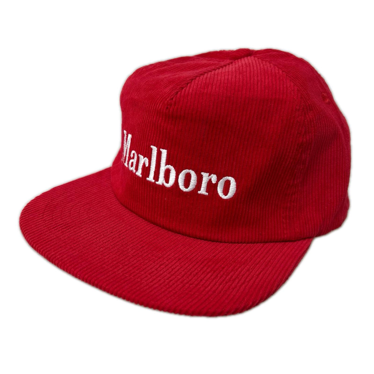 キャップ 90s 台湾製 Marlboro マルボロ コーデュロイキャップ レッド レッド