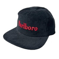 キャップ 90s 台湾製 Marlboro マルボロ コーデュロイキャップ ブラック ブラック