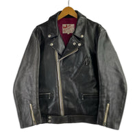 ジャケット Addict Clothes AD-03 ホースレザーライダースジャケット 38 ブラック