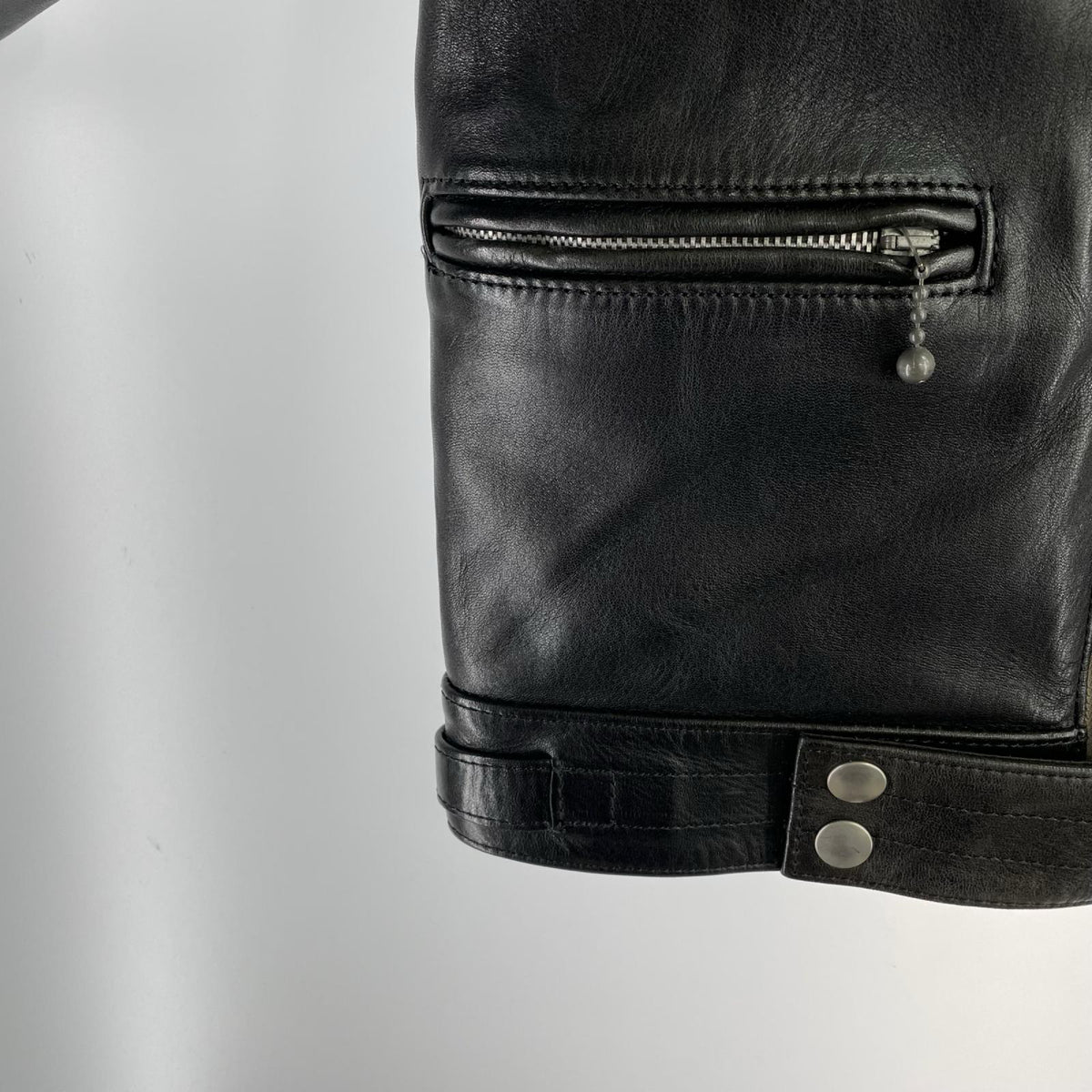 ジャケット Addict Clothes AD-03 ホースレザーライダースジャケット 38 ブラック
