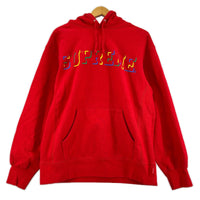 パーカー Drop Shadow Hooded Sweatshirt S レッド