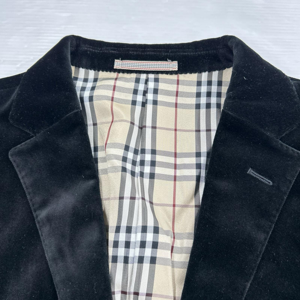テーラードジャケット ベロア 黒 M ブラック