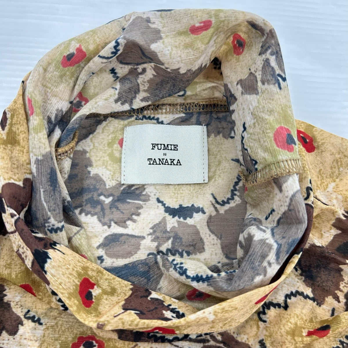 長袖Tシャツ 長袖シアーブラウス ブラウン