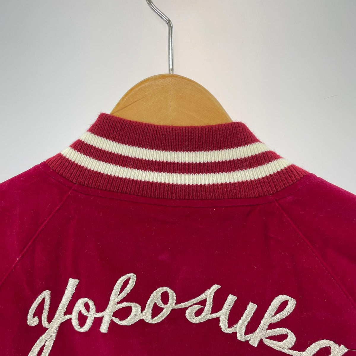 ジャケット 別珍 スカジャン 龍刺繍 赤 S