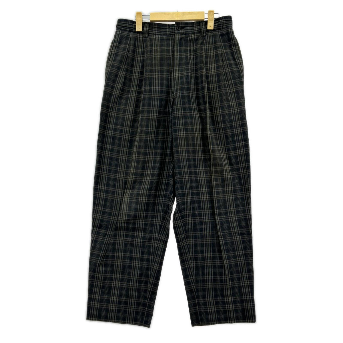 パンツ COMME des GARCONS HOMME 90s コットンチェックスラックス M グレー