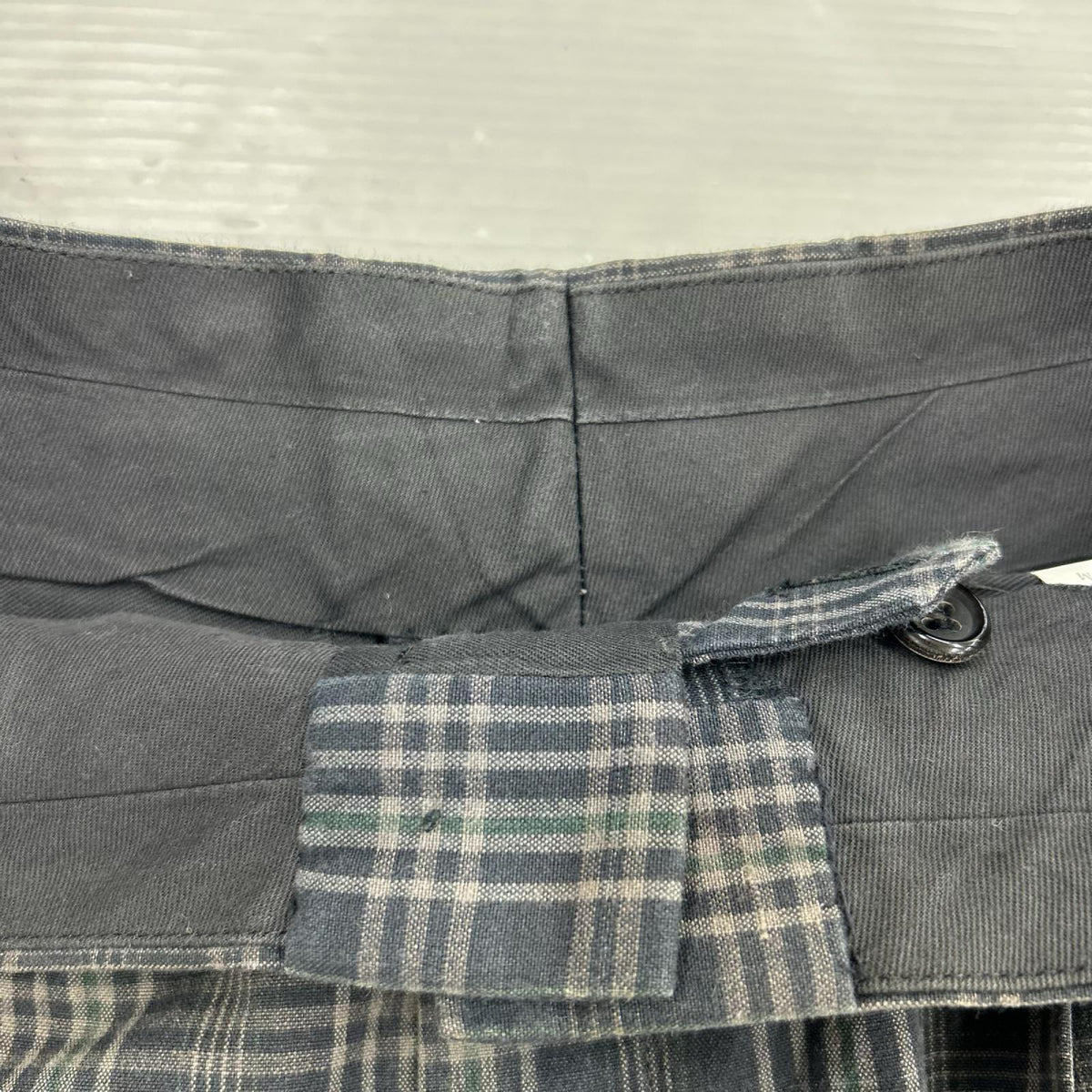 パンツ COMME des GARCONS HOMME 90s コットンチェックスラックス M グレー