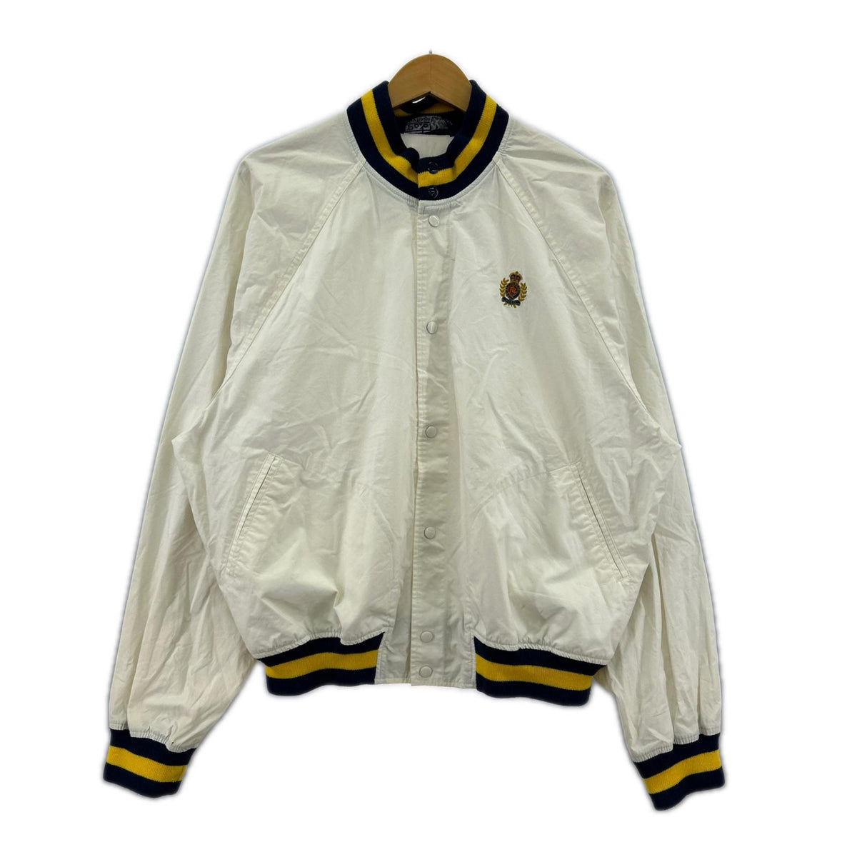 ジャケット エンブレム ジャンバー ホワイト (L) L ホワイト