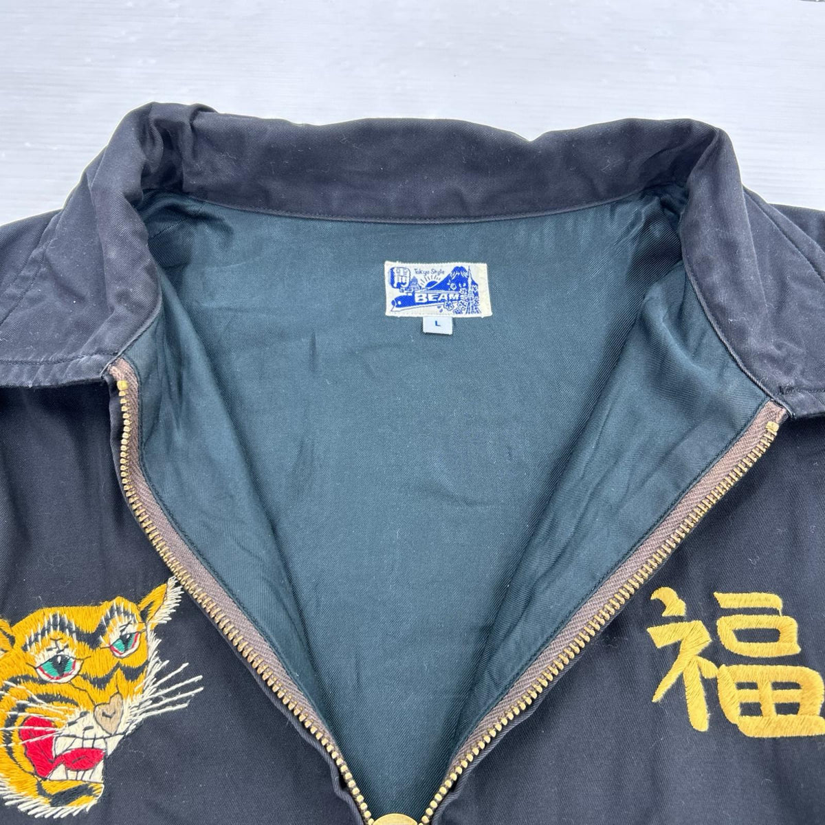 ジャケット BEAMS TAILOR TOYO 別注 スーベニアジャケット 黒 (L) L ブラック