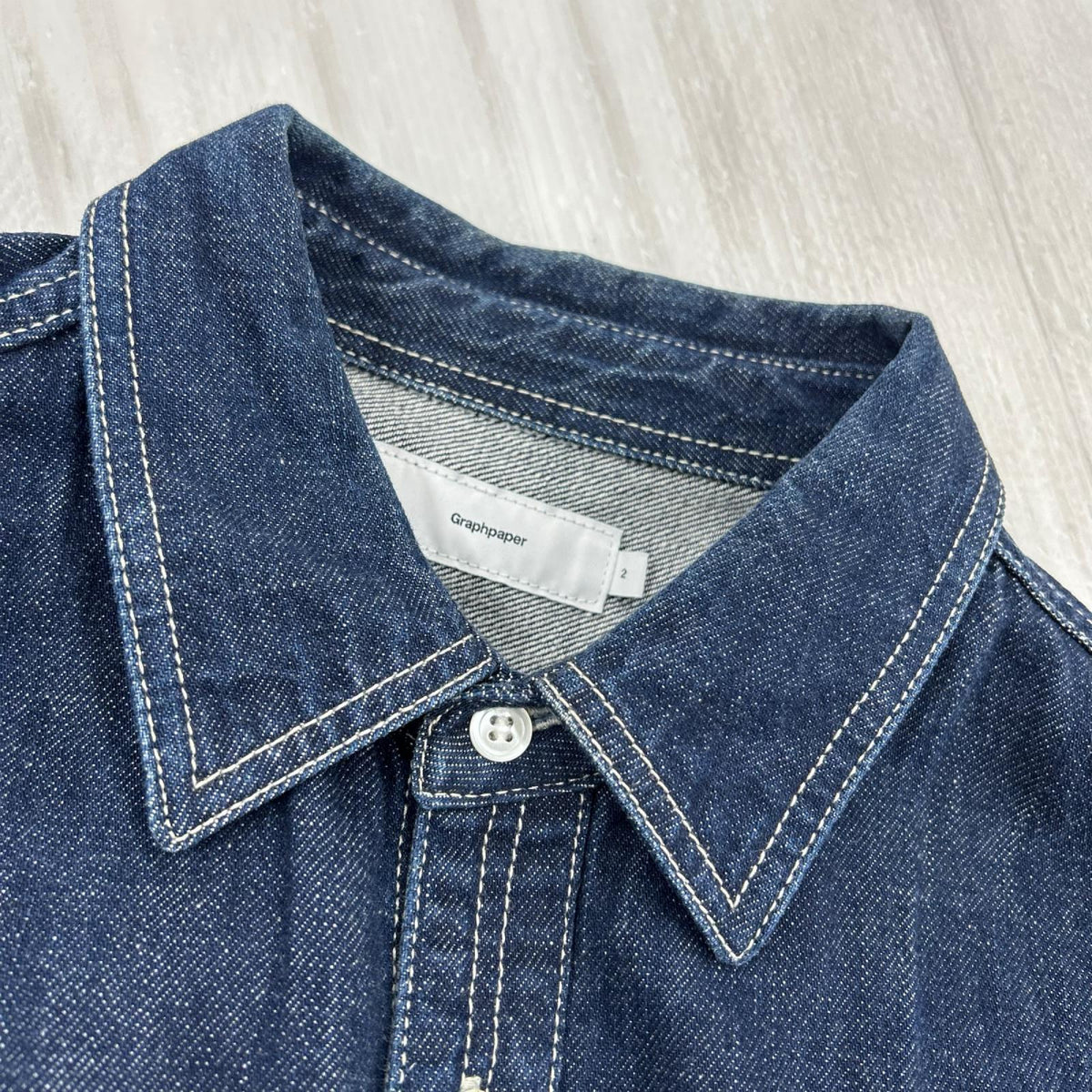長袖シャツ Denime Regular Collar Shirt 2 ネイビー