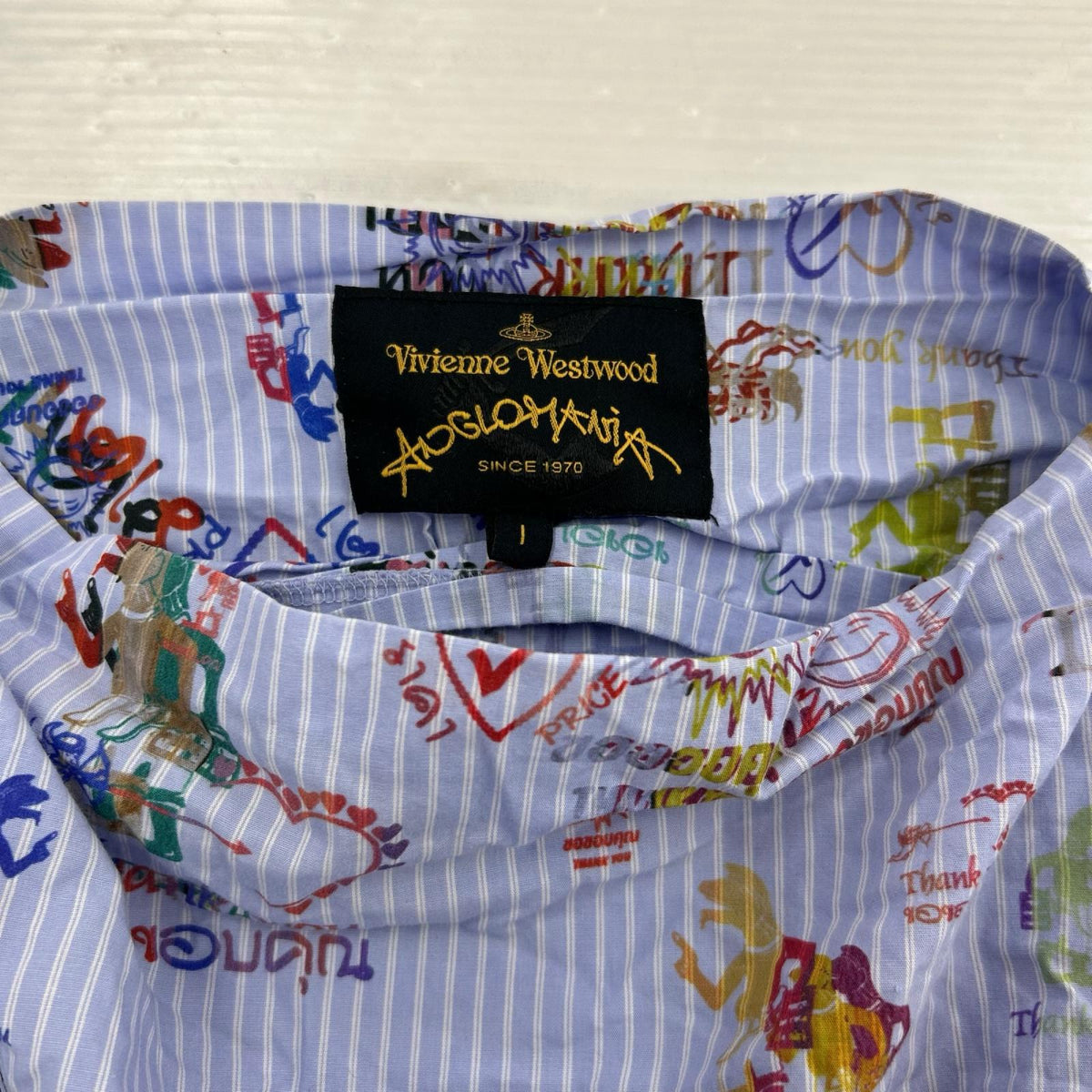 ワンピース Vivienne Westwood ANGLOMANIA デザインシャツワンピース 1 マルチ 1 マルチカラー