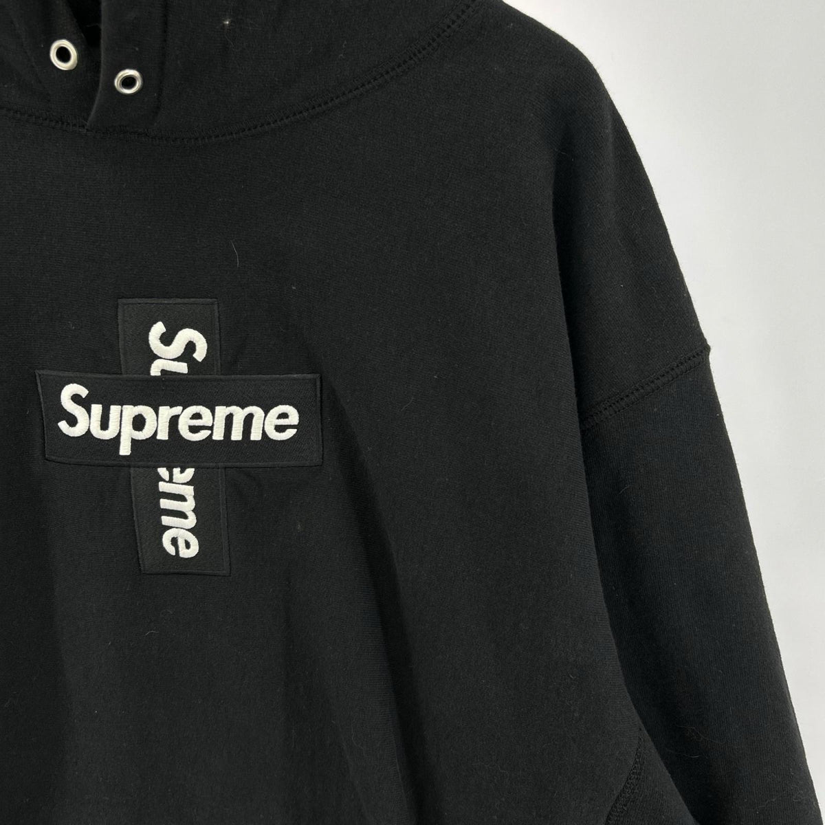 パーカー Cross Box Logo Hooded L ブラック