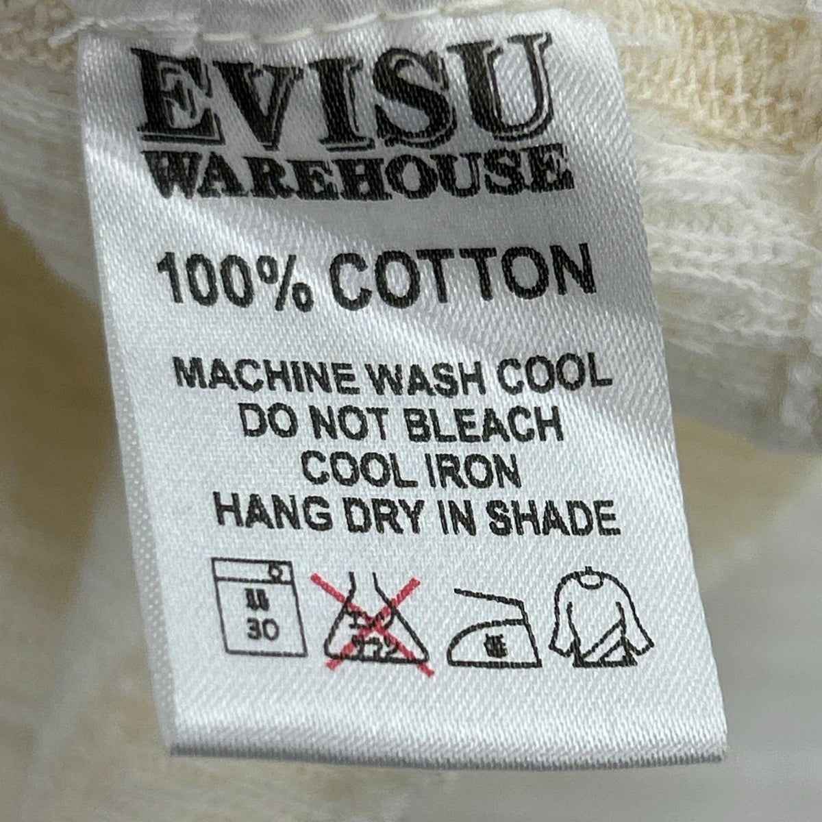 長袖Tシャツ EVISU 長袖Tシャツ・カットソー ワッフルT 白 (38) 38 ホワイト