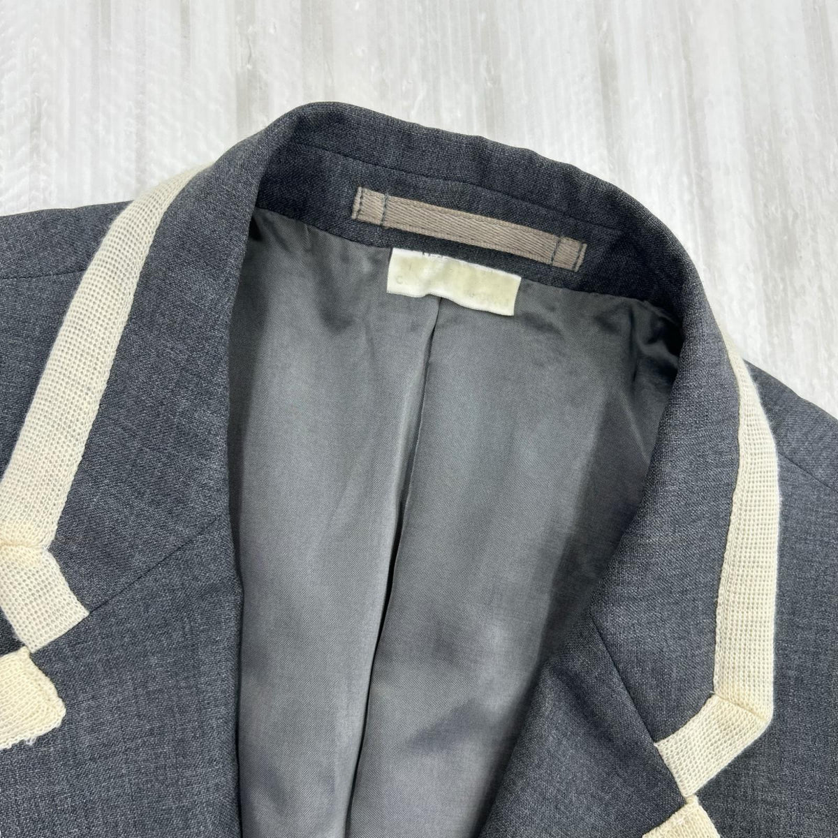 ジャケット HOMME PLUS 7分袖テーラードジャケット M グレー