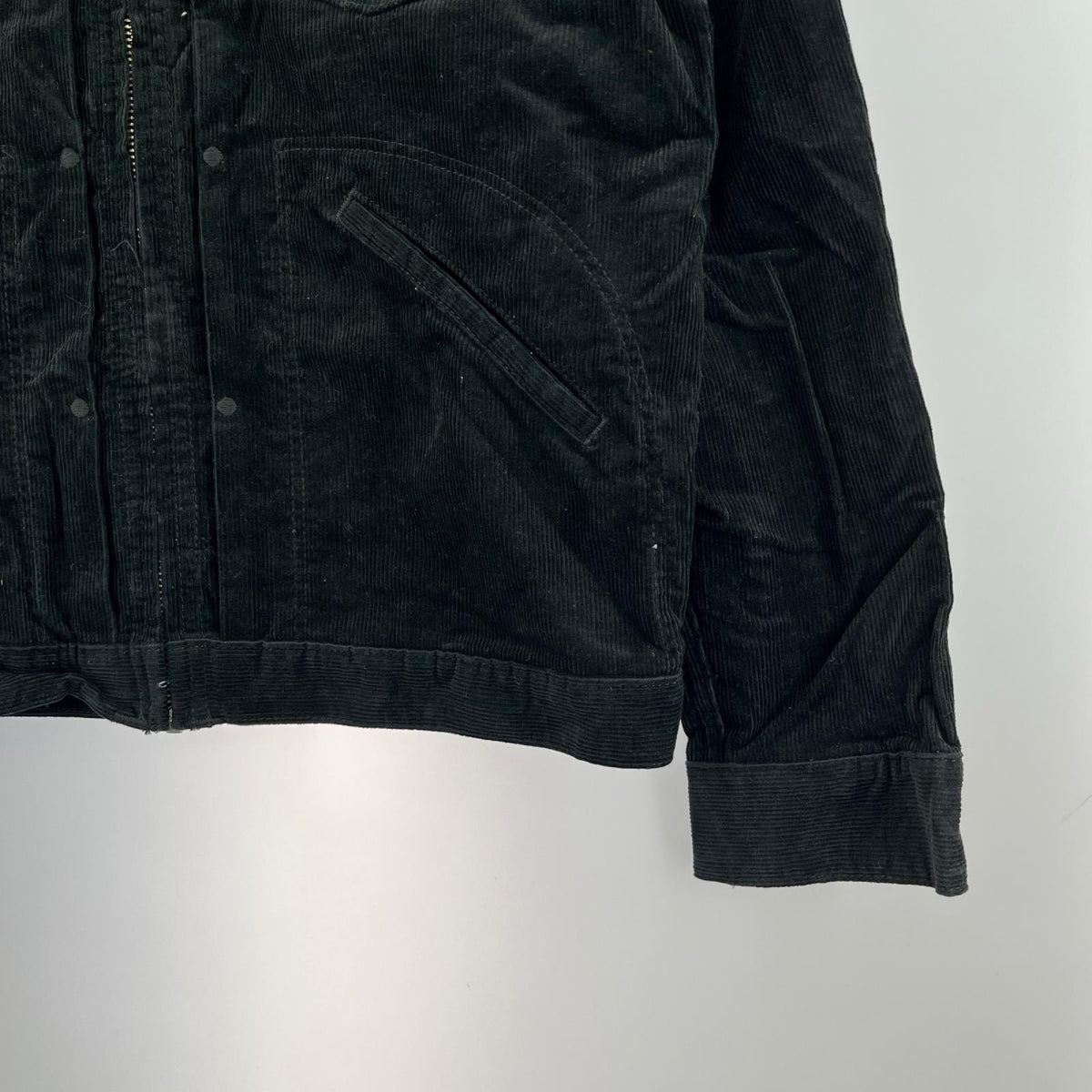 ジャケット xAdam et Rope コーデュロイZIPジャケット L ブラック