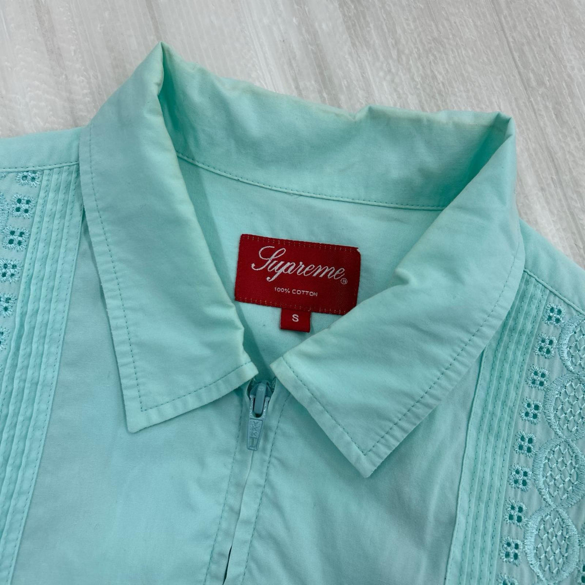 半袖シャツ Zip Front Guayabera Shirts (S) S