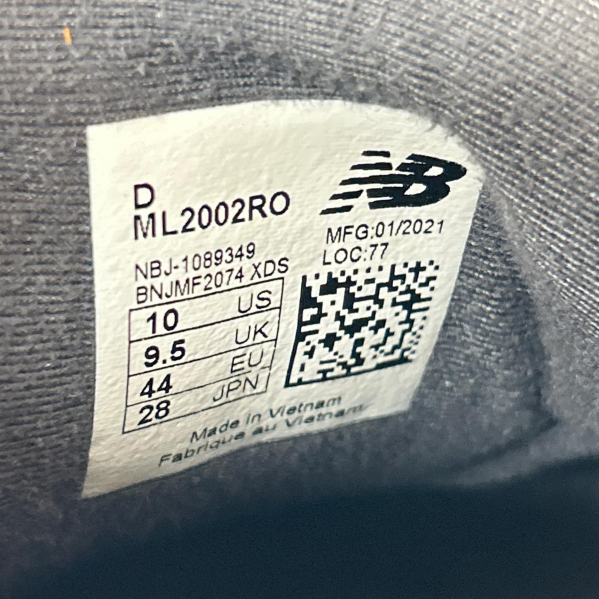 スニーカー ML2002RST 28cm (US10 UK9 1/2 EU46) ブラック