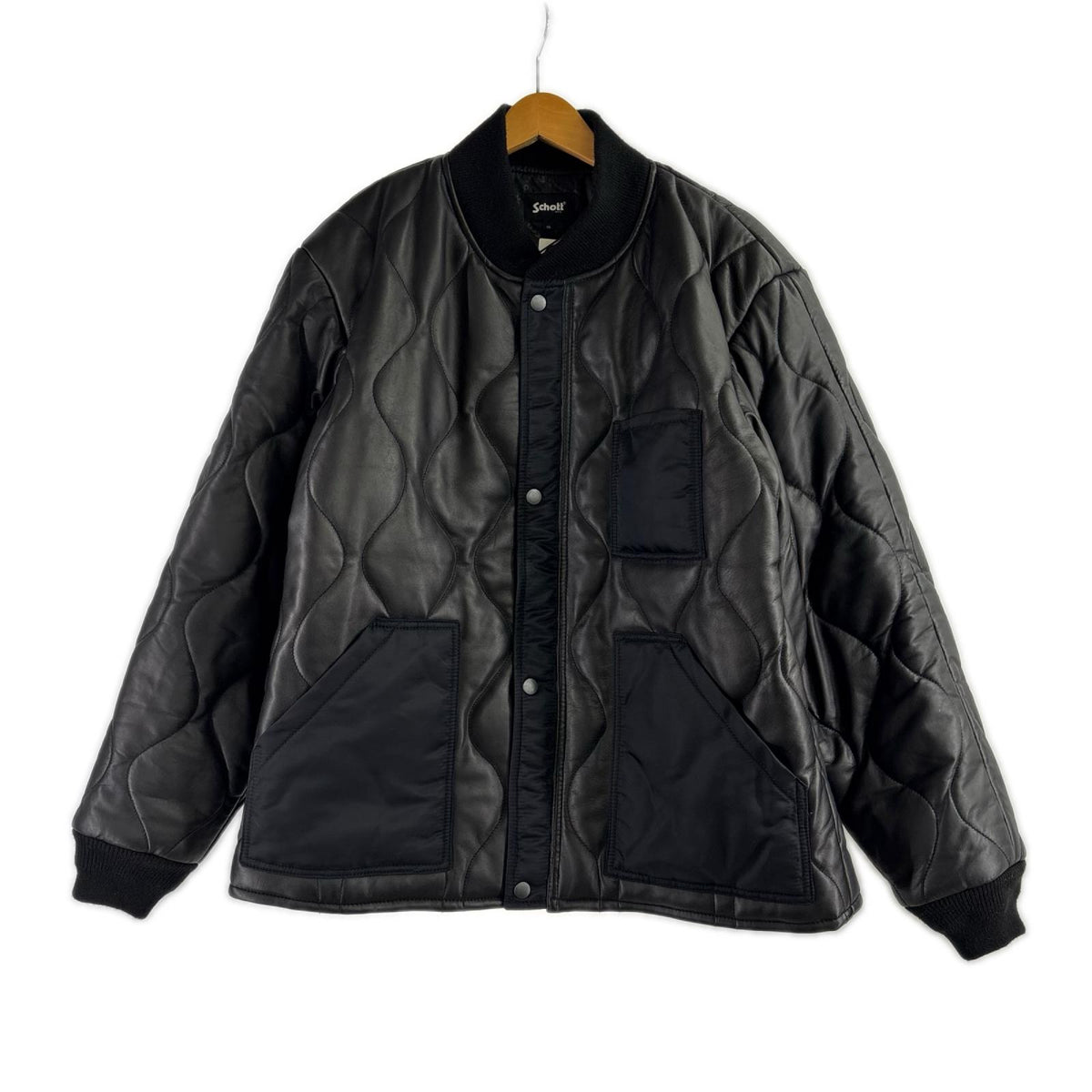 レザージャケット QUILTED LINNER SHORT LEATHER (XL) ブラック