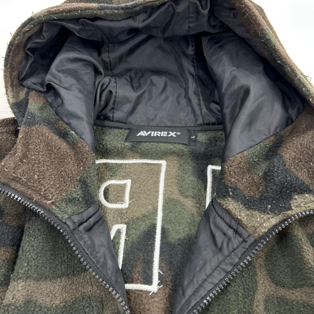 ジャケット FLEECE ZIP PARKA BIG LOGO 迷彩 (L) L
