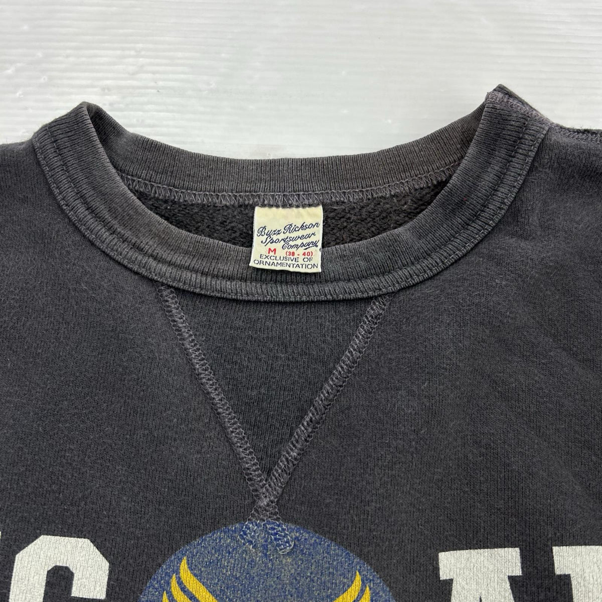 スウェット USAF 前V ダークグレー (M) M ブラック
