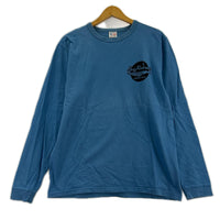長袖Tシャツ 胸元ロゴ 青 (M) M ブルー