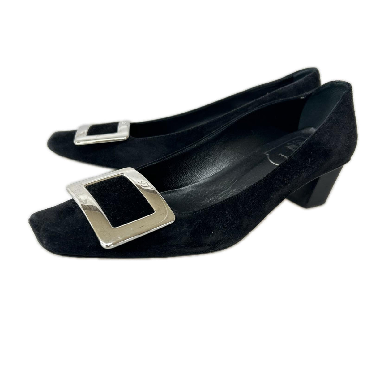 パンプス roger vivier スエード 36.5 BLK ブラック