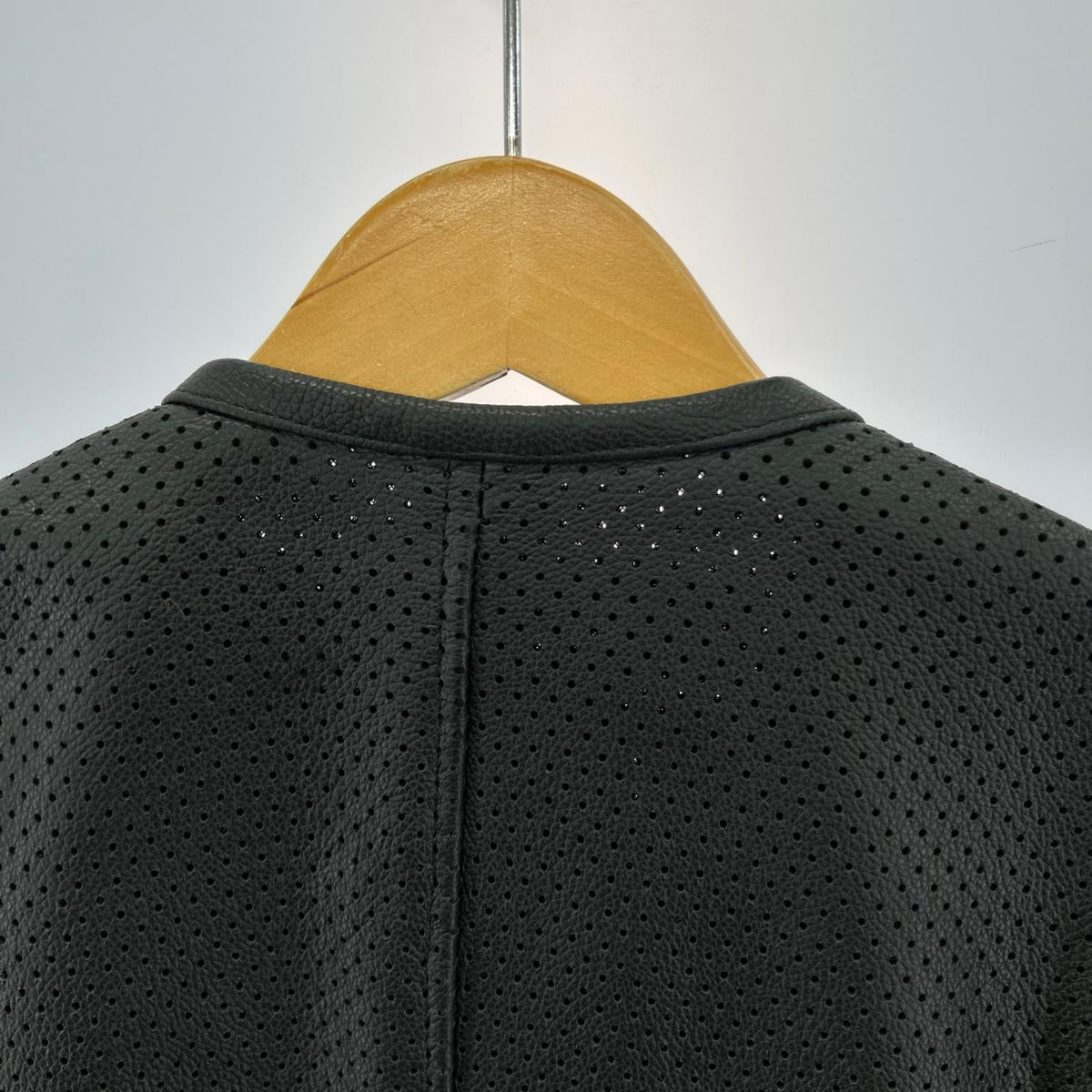 レザージャケット K'sLeather KADOYA パンチング S/S(LL) LL ブラック