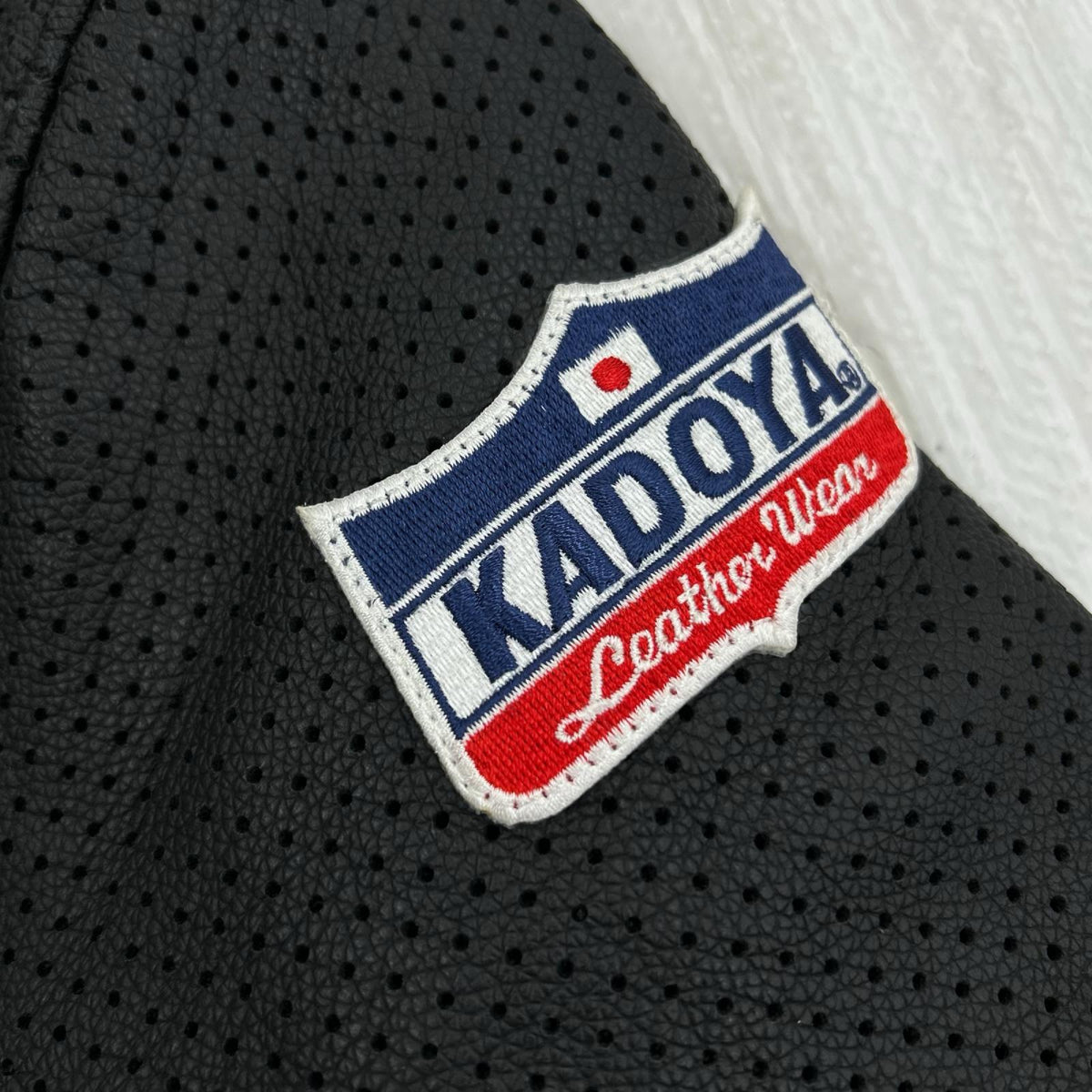 レザージャケット K'sLeather KADOYA パンチング S/S(LL) LL ブラック