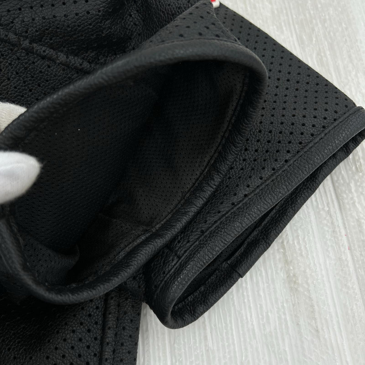 レザージャケット K'sLeather KADOYA パンチング S/S(LL) LL ブラック