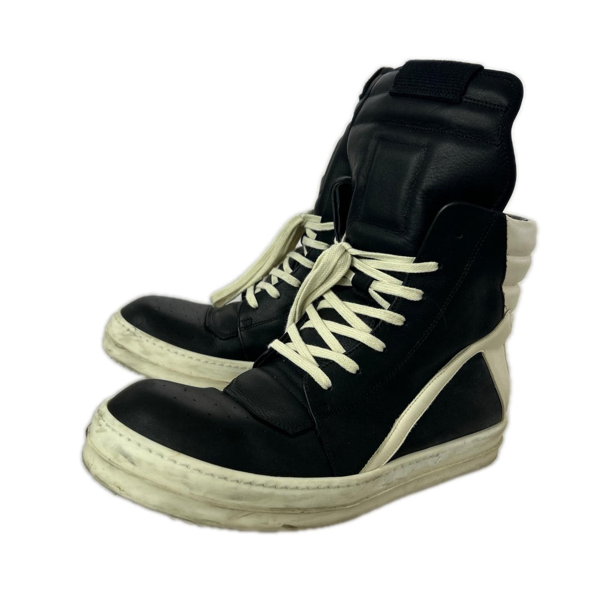 スニーカー Rick Owens GEOBASKET ジオバスケット ハイカットスニーカー 42.0 ブラック×ホワイト 42 ブラック