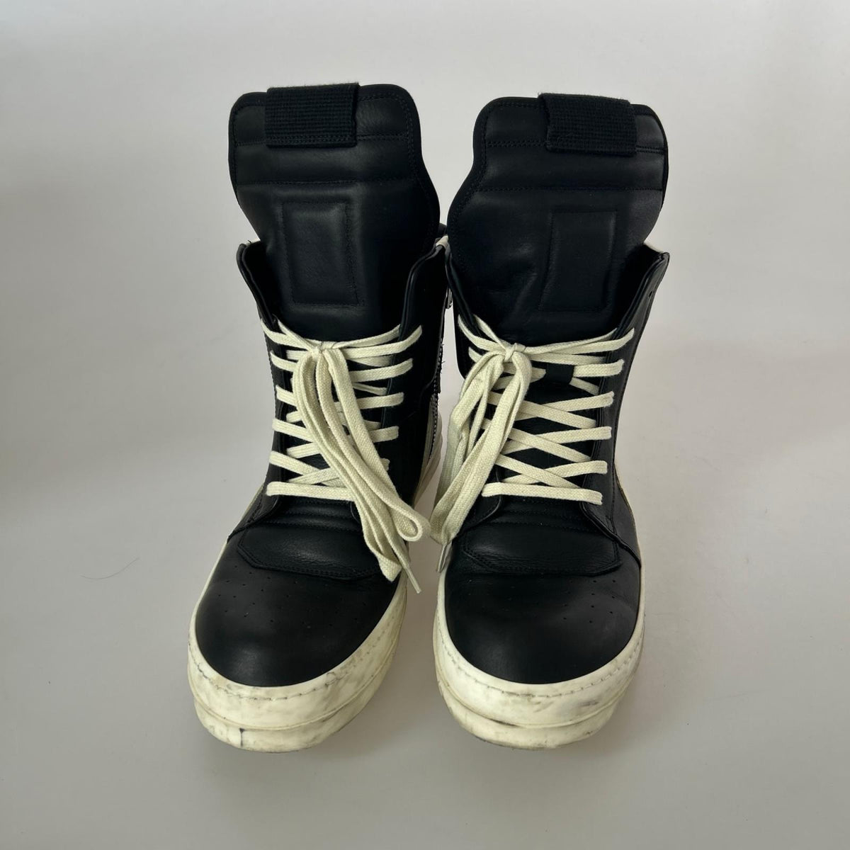 スニーカー Rick Owens GEOBASKET ジオバスケット ハイカットスニーカー 42.0 ブラック×ホワイト 42 ブラック
