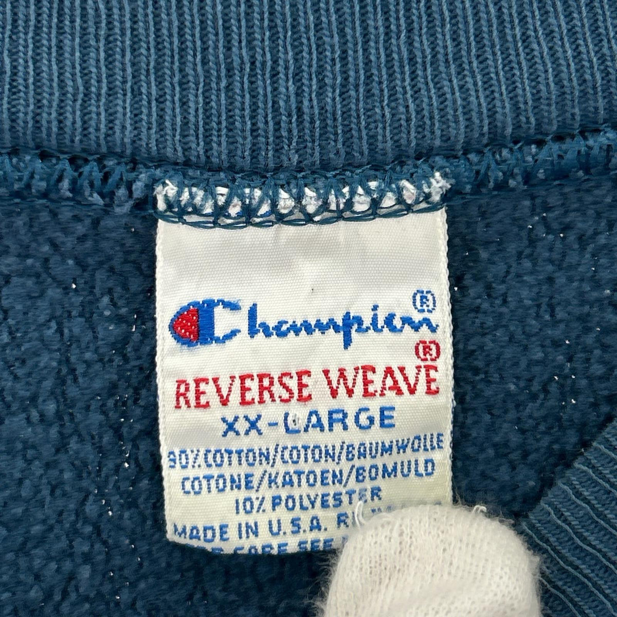 スウェット USA製 REVERSE WEAVE ロゴ スウェット ネイビー XXL ブルー