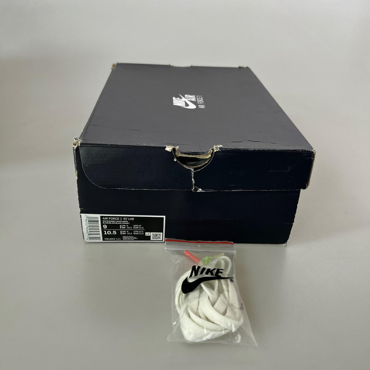 スニーカー AIR FORCE 1 Just Stitch It 27.5cm 27cm (US9 UK8 1/2 EU44) ホワイト