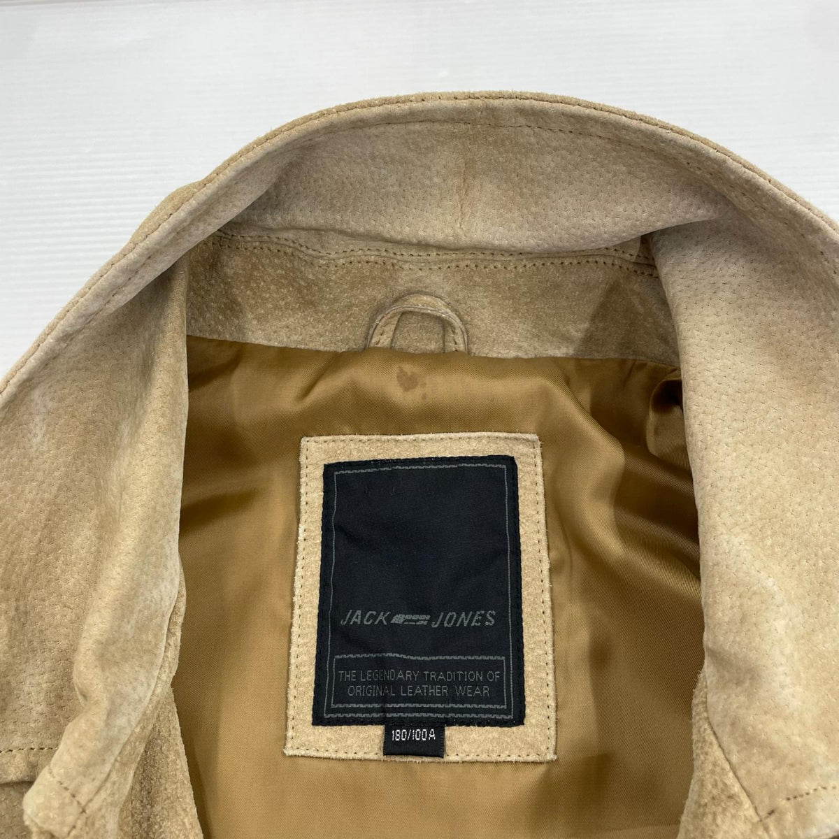 レザージャケット JACK & JONES/ベージュ ベージュ