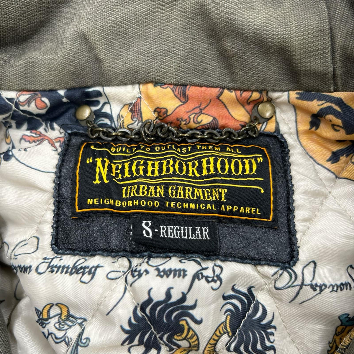 ジャケット thunder struch モッズコート S S カーキ