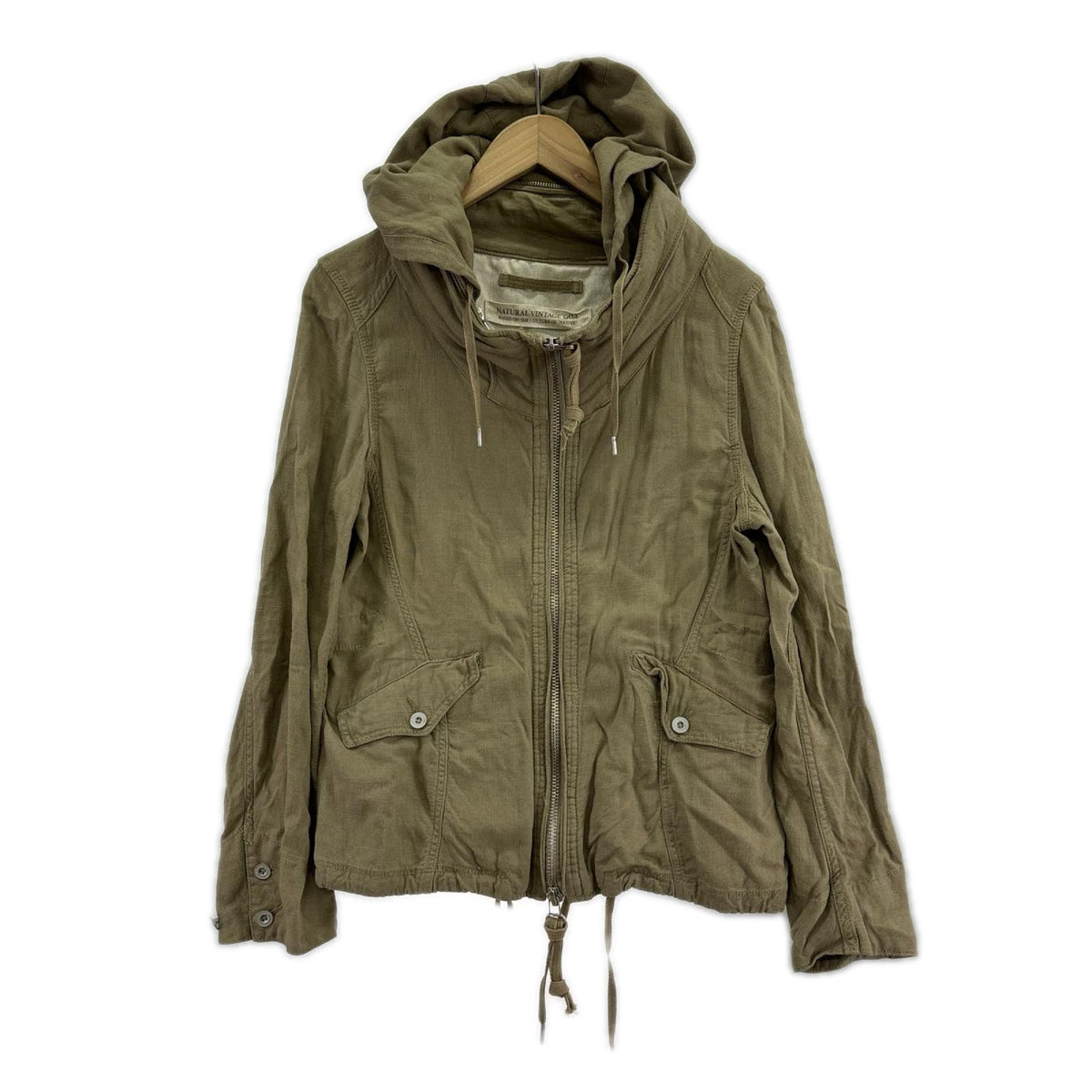 パーカー NATURAL VINTAGE GOA/Wジップ/ベージュ ベージュ