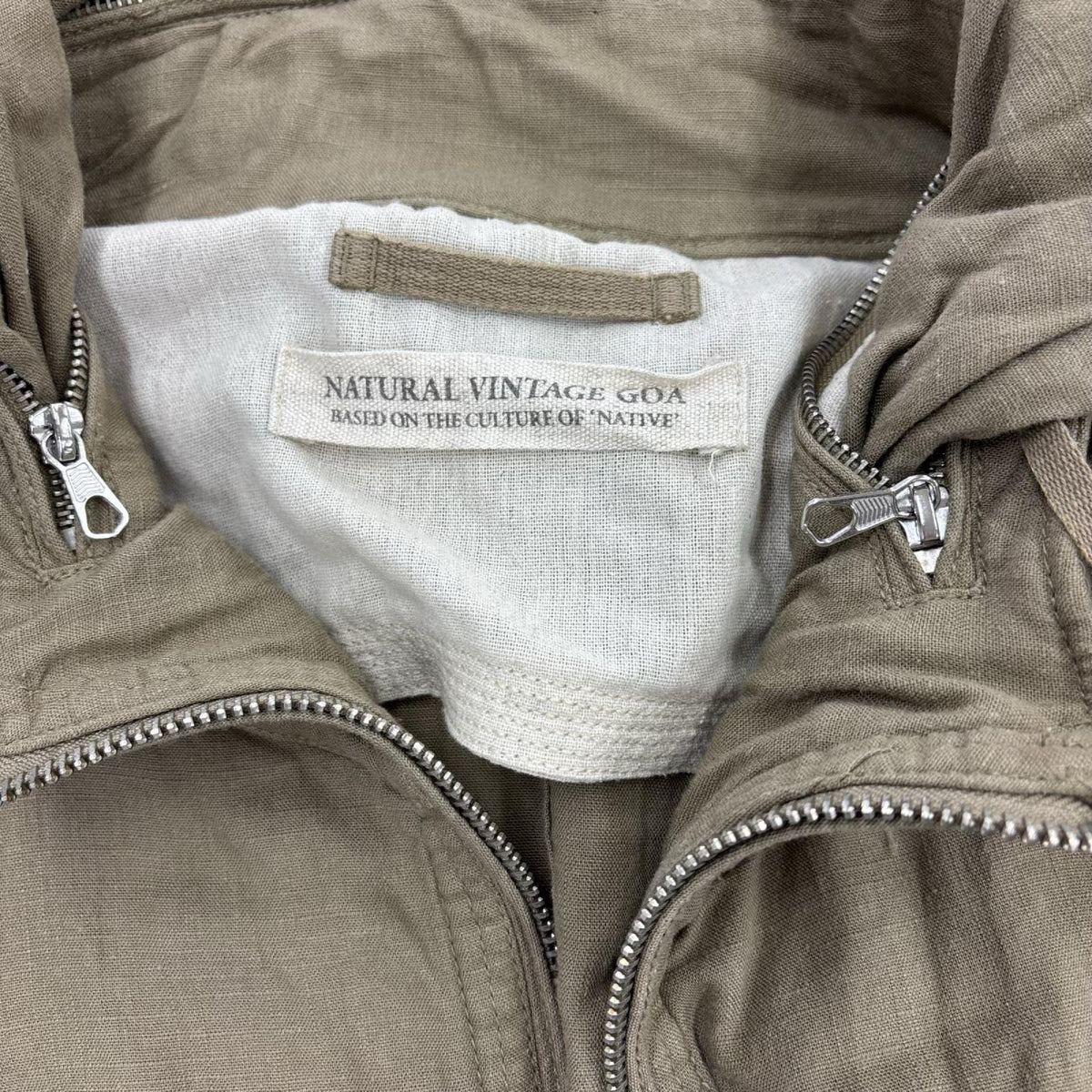 パーカー NATURAL VINTAGE GOA/Wジップ/ベージュ ベージュ