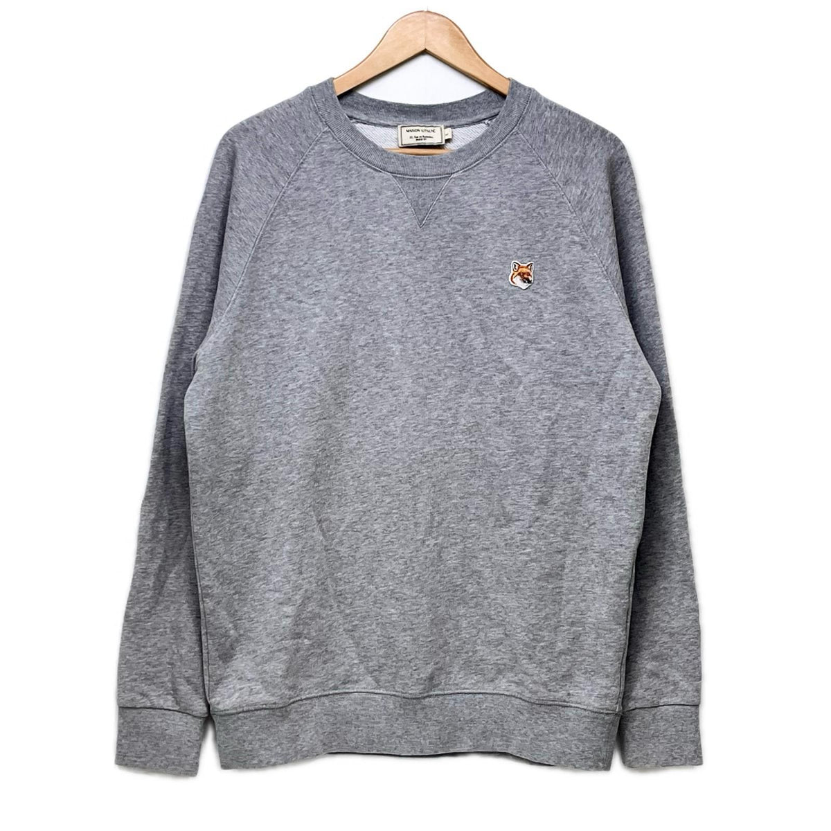スウェット MAISON KITSUNE SWEAT SHIRT FOX HEAD PATCH L グレー L グレー